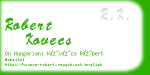 robert kovecs business card